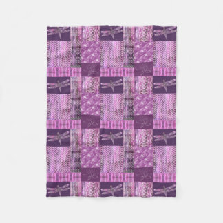 Paars Patina: mozaïek Fleece Deken