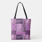 Paars Patina: mozaïek Tote Bag (Achterkant)