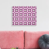 Paars patroon canvas afdruk (Insitu (Woonkamer))