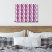 Paars patroon canvas afdruk (Insitu (Slaapkamer))
