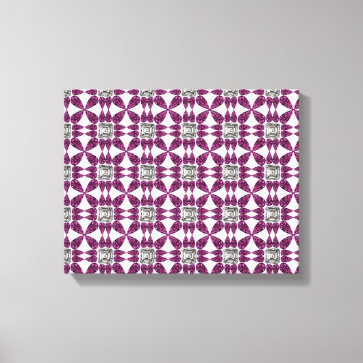 Paars patroon canvas afdruk (Voorkant)