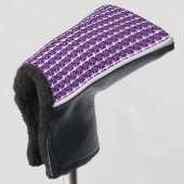 Paars patroon golfheadcover (3/4 voorkant)