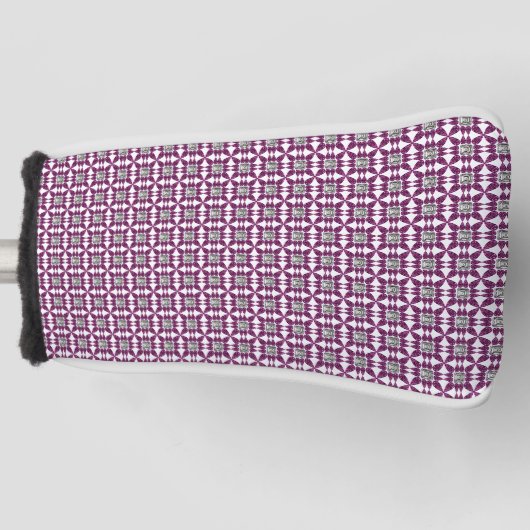 Paars patroon golfheadcover (Voorkant)