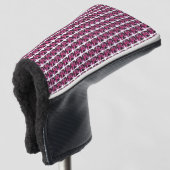 Paars patroon golfheadcover (3/4 voorkant)