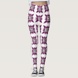 Paars patroon leggings