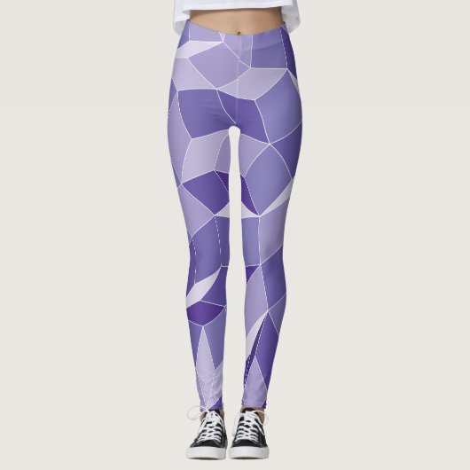 Paars patroon leggings (Voorkant)