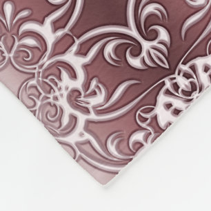 paars patroon met barokstijl fleece deken