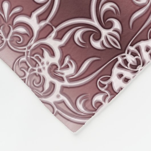 paars patroon met barokstijl fleece deken (Hoek)