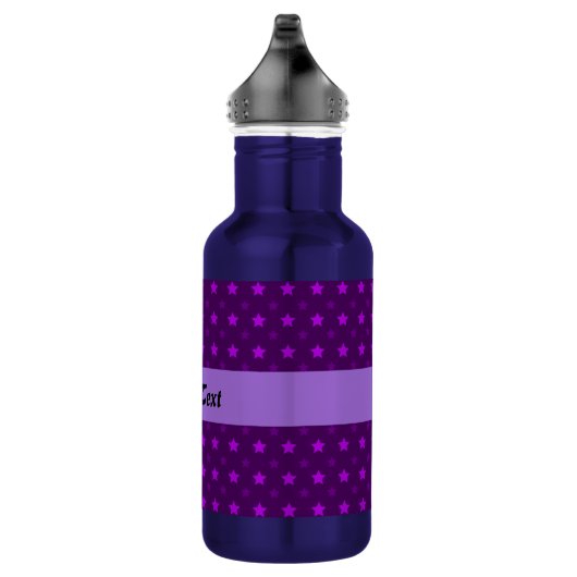 Paars patroon met sterren waterfles (Rechts)