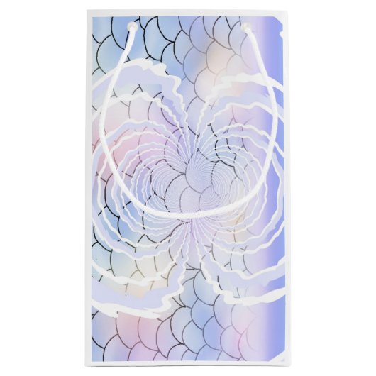 Paars patroon onder het Zee schalen Klein Cadeauzakje (Achterkant)