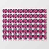 Paars patroon raamsticker (Vel)