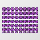 Paars patroon raamsticker (Vel)