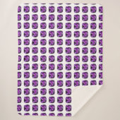 Paars patroon sherpa deken (Voorkant)