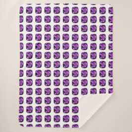 Paars patroon sherpa deken