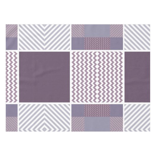 Paars patroon tafelkleed (Voorkant (Horizontaal))