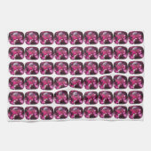 Paars patroon theedoek (Horizontaal)