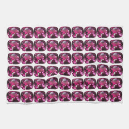 Paars patroon theedoek