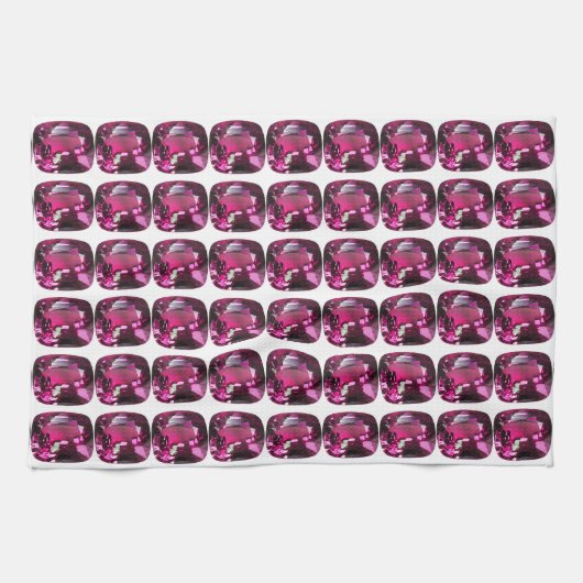 Paars patroon theedoek (Horizontaal)