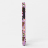 Paars patroon van dachshund-wijn Case-Mate iPhone case (Achterkant/links)