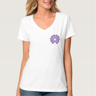 Paars patroon voor vrouw t-shirt