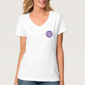 Paars patroon voor  vrouw t-shirt (Voorkant)