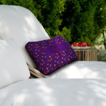 Paars patroon wildbloemen rode papaver