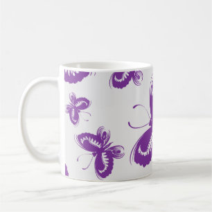 Paars patroonpatroon koffiemok