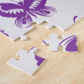 Paars patroonpatroon legpuzzel (Zijkant)