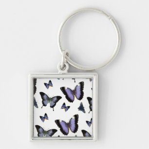 Paars patroonpatroon sleutelhanger