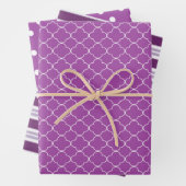 Paars Pattered Inpakpapier Vel (In situ)