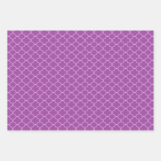Paars Pattered Inpakpapier Vel (Voorkant)