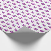 Paars Pauw Print Patroon Cadeaupapier (Hoek)