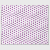 Paars Pauw Print Patroon Cadeaupapier (Vlak)