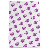 Paars Pauw Print Patroon Medium Cadeauzakje (Achterkant)