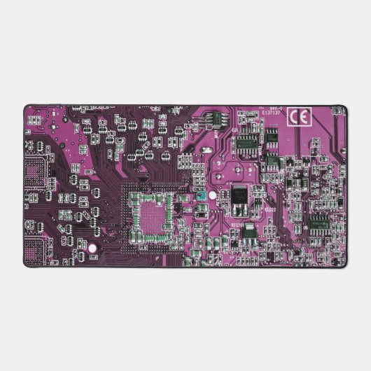 Paars PCB-printplaatontwerp voor IT-professionals Bureaumat (Voorkant)