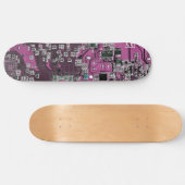 Paars PCB-printplaatontwerp voor IT-professionals Persoonlijk Skateboard (Horizontaal)