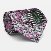 Paars PCB-printplaatontwerp voor IT-professionals Stropdas (Opgerold)