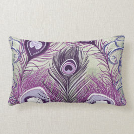  Paars Peacock Feathers elegant design Kussen