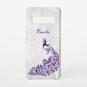 Paars Peacock - Gepersonaliseerd Samsung Galaxy Ho Samsung Galaxy S10 Hoesje