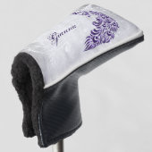 Paars Peacock Persoonlijk Golf Head Hoesje Golfheadcover (3/4 voorkant)