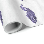 Paars Peacock Weddenschap Wrapping Paper Cadeaupapier (Rol Hoek)