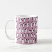 Paars Penguin Pattern Koffiemok (Links)