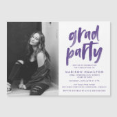 Paars | Penseel voor fotografie Magnetische Uitnodiging (Voorkant)