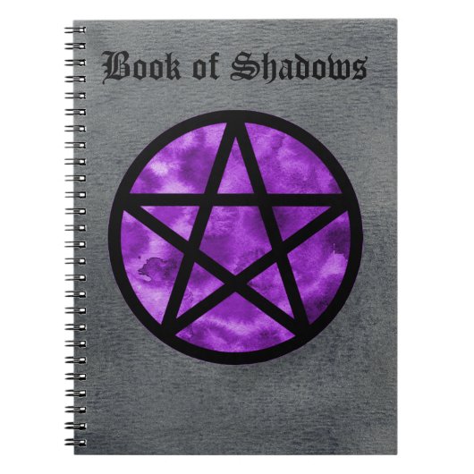Paars Pentacle Book of Shadows Notebook 2 Notitieboek (Voorkant)