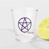 Paars Pentacle Shot Glas (Voorkant)