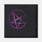 paars pentagram magneet (Voorkant)
