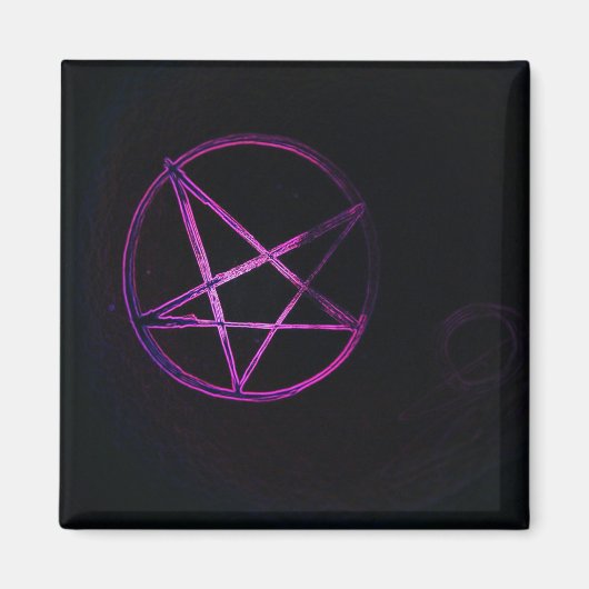 paars pentagram magneet (Voorkant)