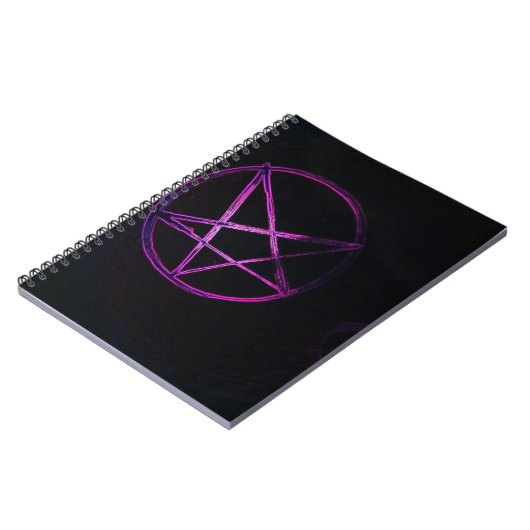 paars pentagram notitieboek (Linkerzijde)