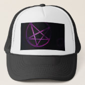 paars pentagram trucker pet (Voorkant)