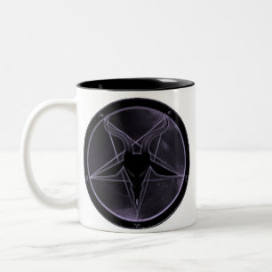 Paars Pentagram Tweekleurige Koffiemok